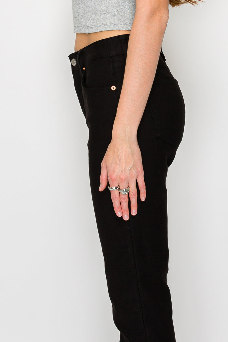 Tummy Control High Rise Ankle Slim Straight Jeans