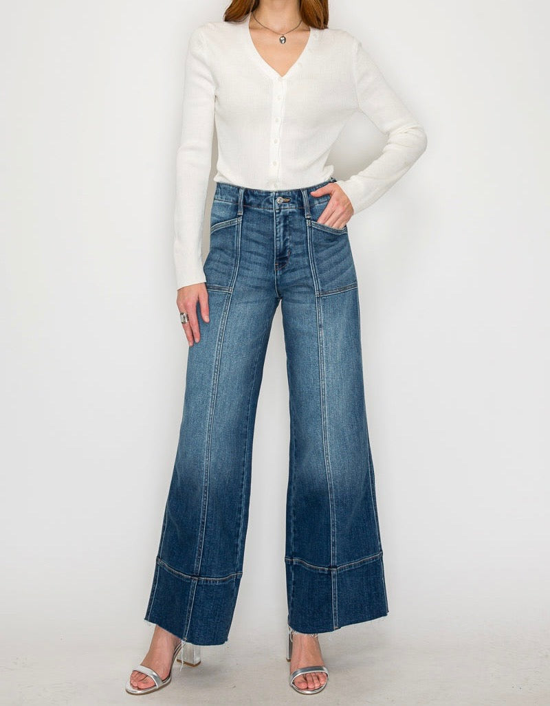 Eco Friendly Fabric Tummy Control Palazzo Jeans