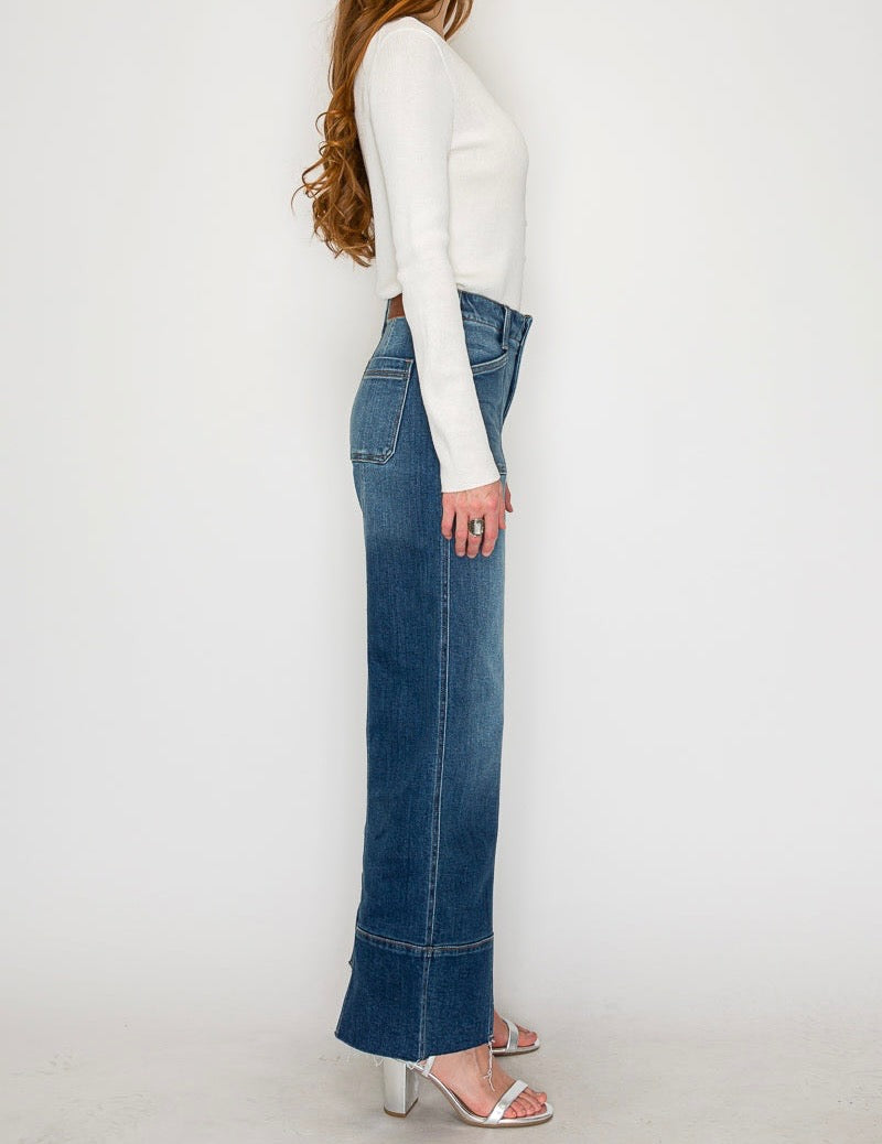 Eco Friendly Fabric Tummy Control Palazzo Jeans