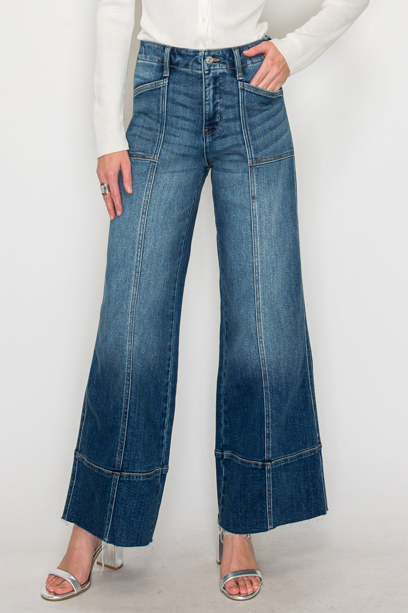 Eco Friendly Fabric Tummy Control Palazzo Jeans