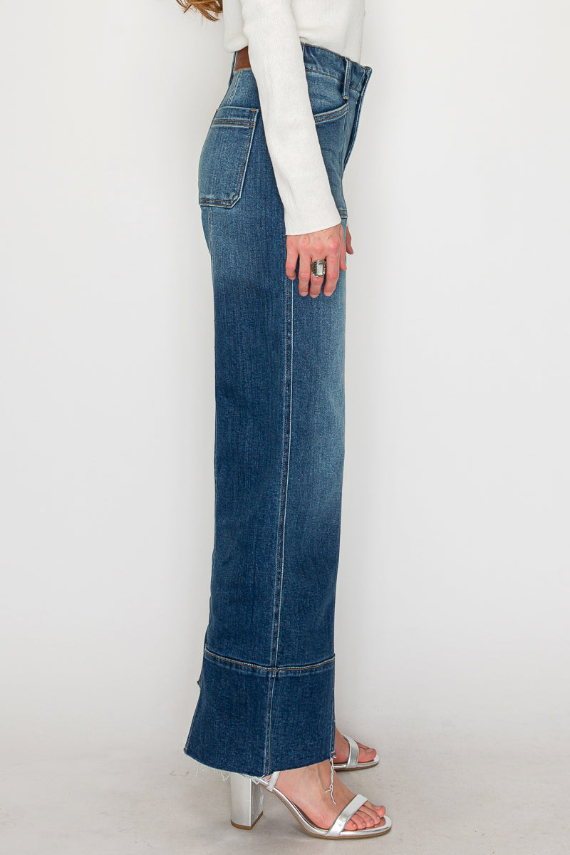 Eco Friendly Fabric Tummy Control Palazzo Jeans