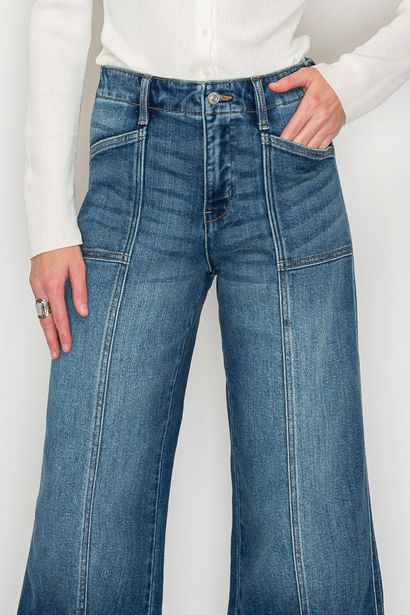 Eco Friendly Fabric Tummy Control Palazzo Jeans