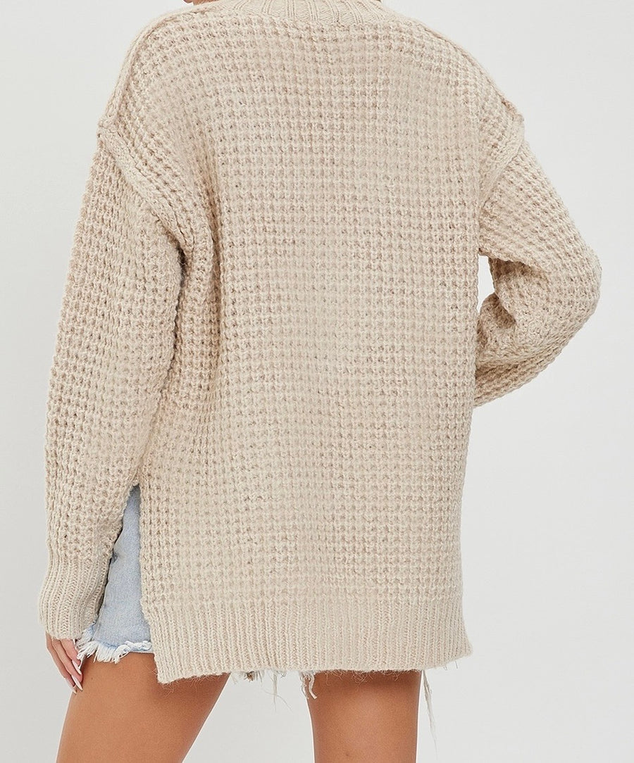 Chunky Knit Button Front Sweater