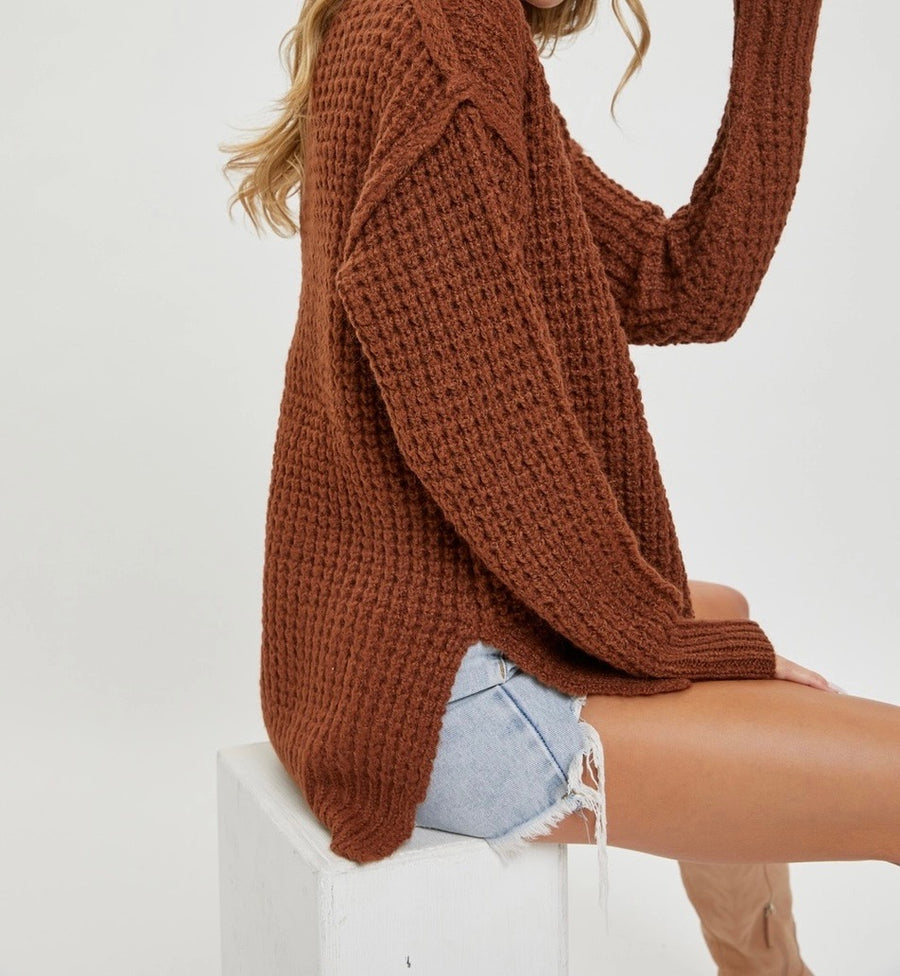Chunky Knit Button Front Sweater
