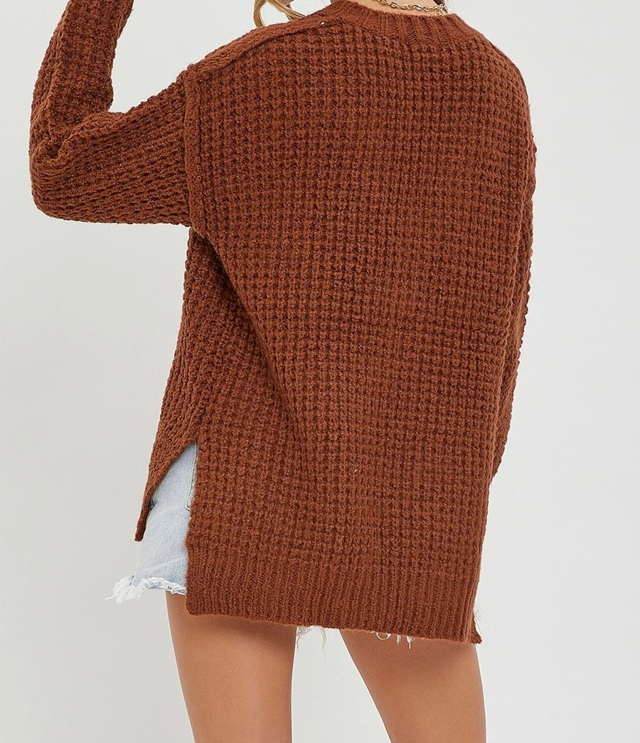 Chunky Knit Button Front Sweater