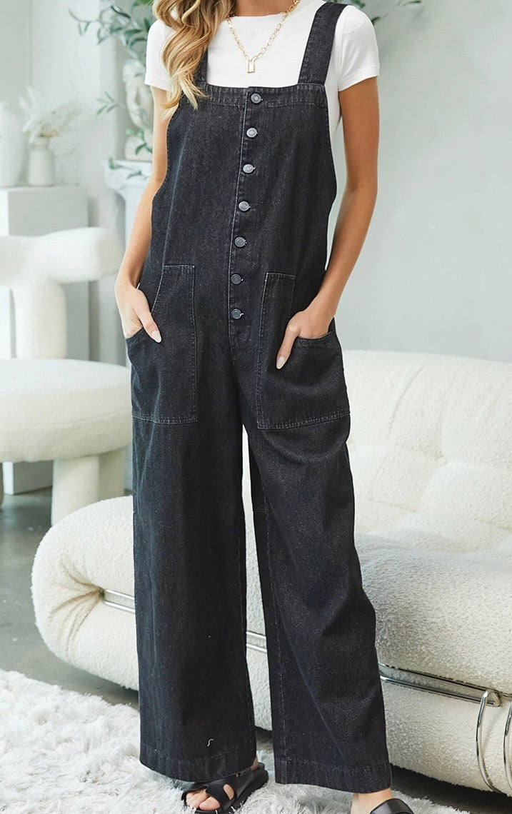 Denim Tie Back Jumpsuit