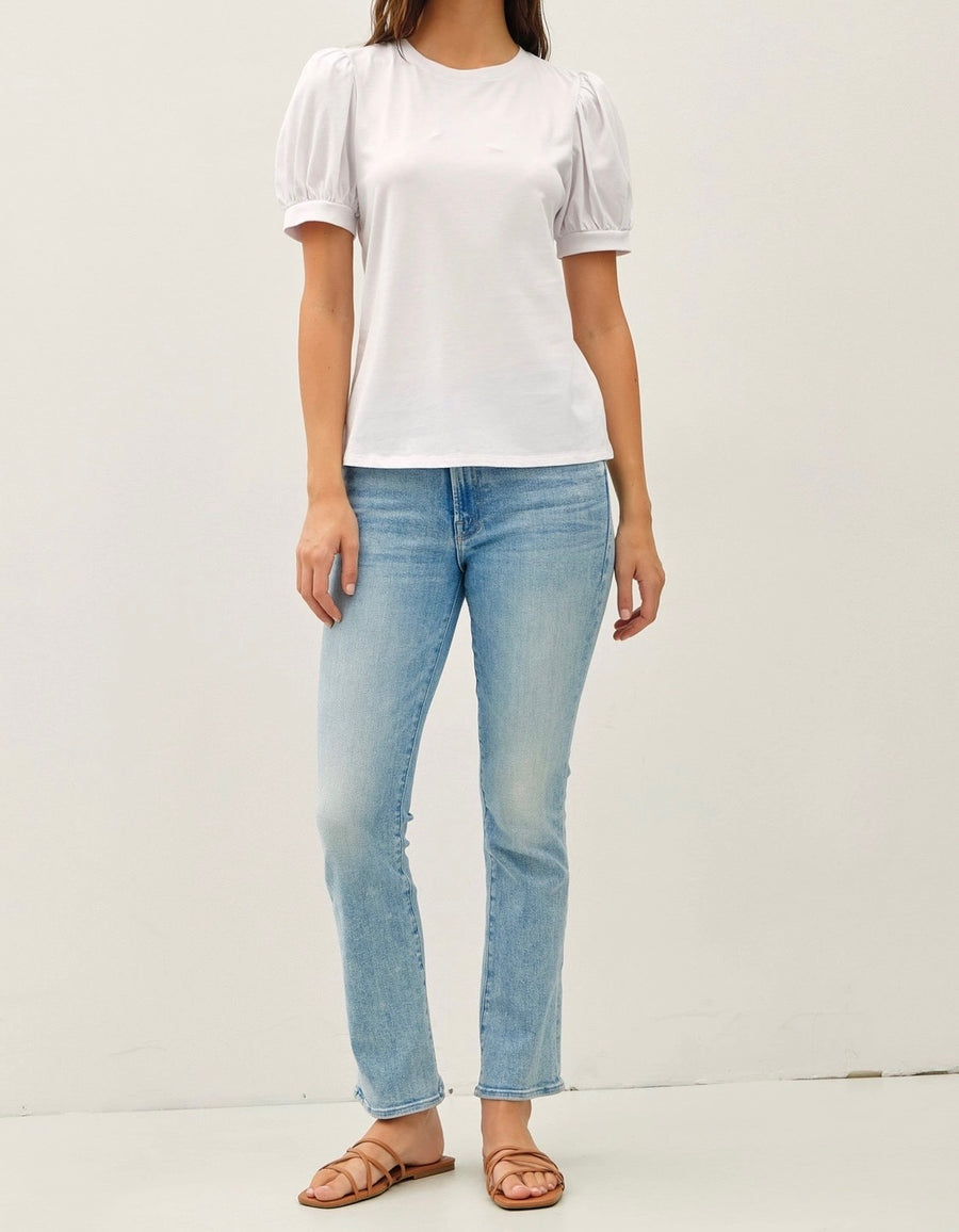 Cotton Jersey Puff Sleeve T-Shirt