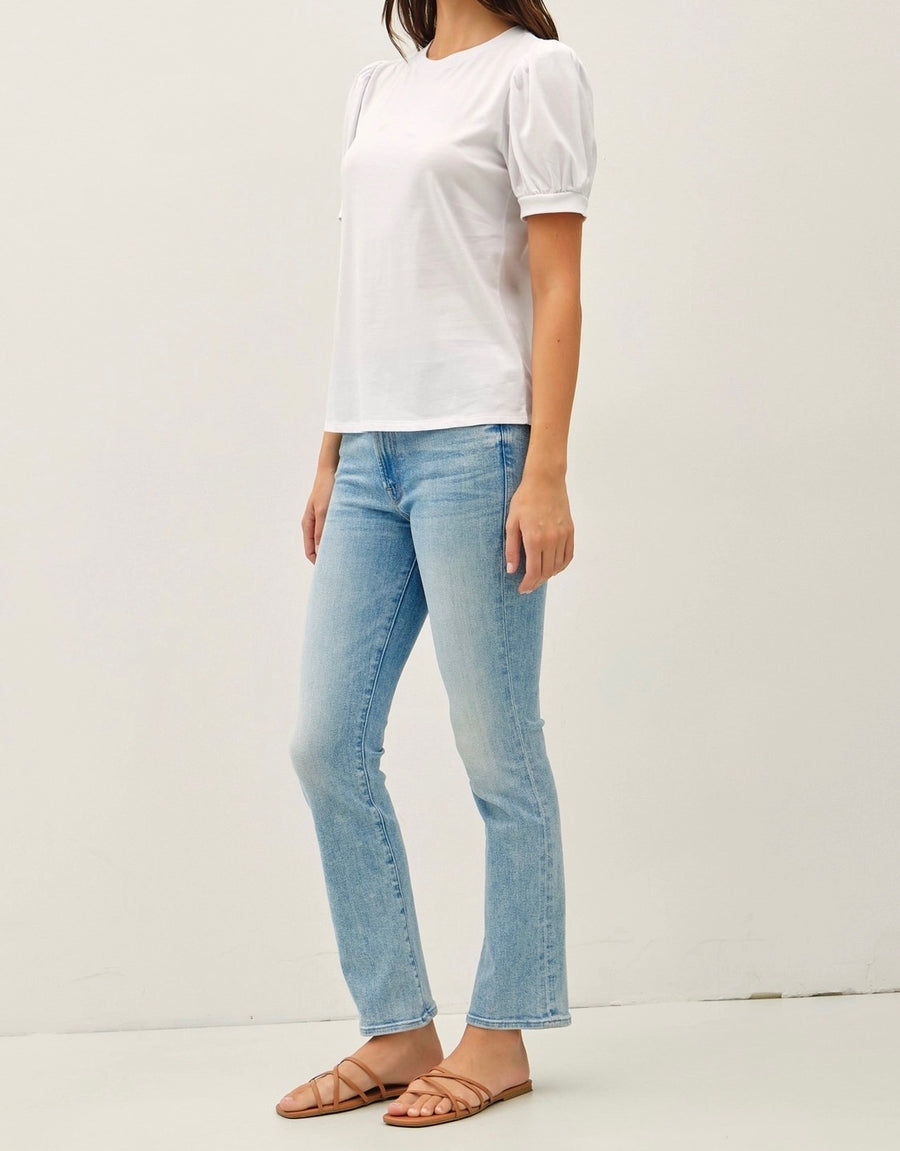 Cotton Jersey Puff Sleeve T-Shirt