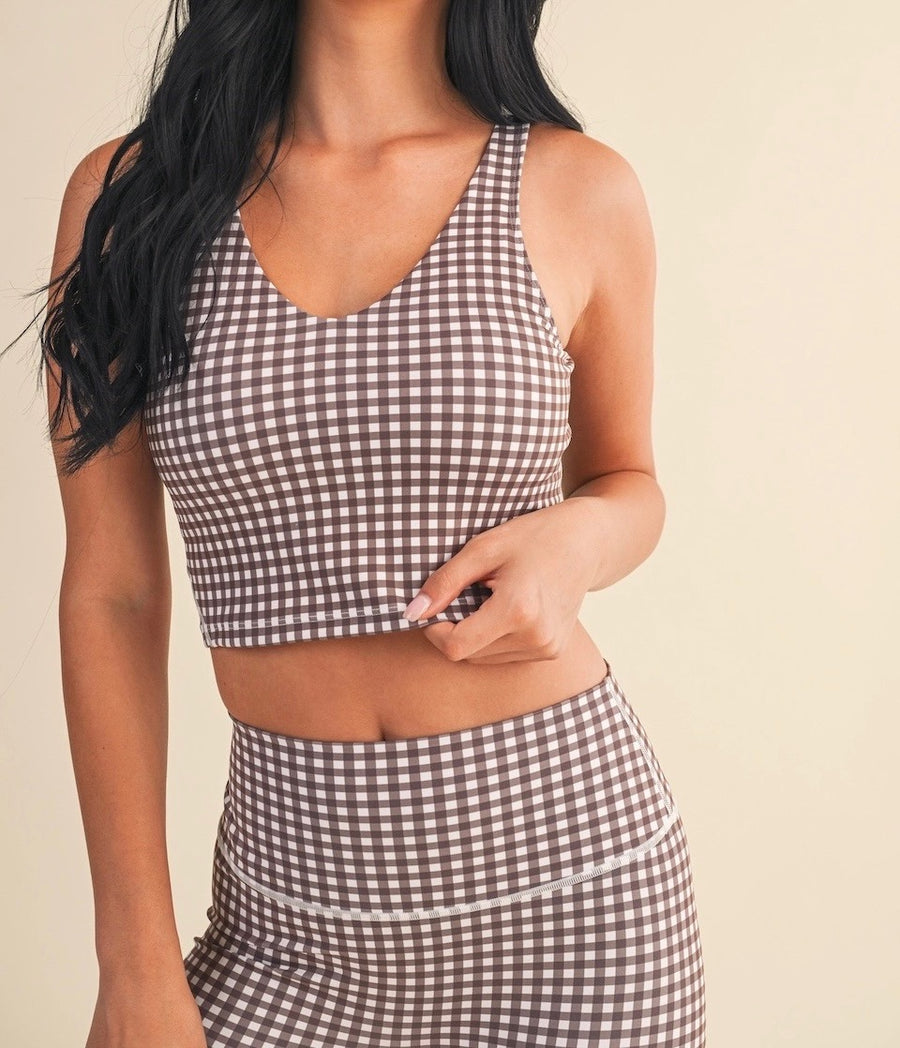 Gingham High-Rise Leggings