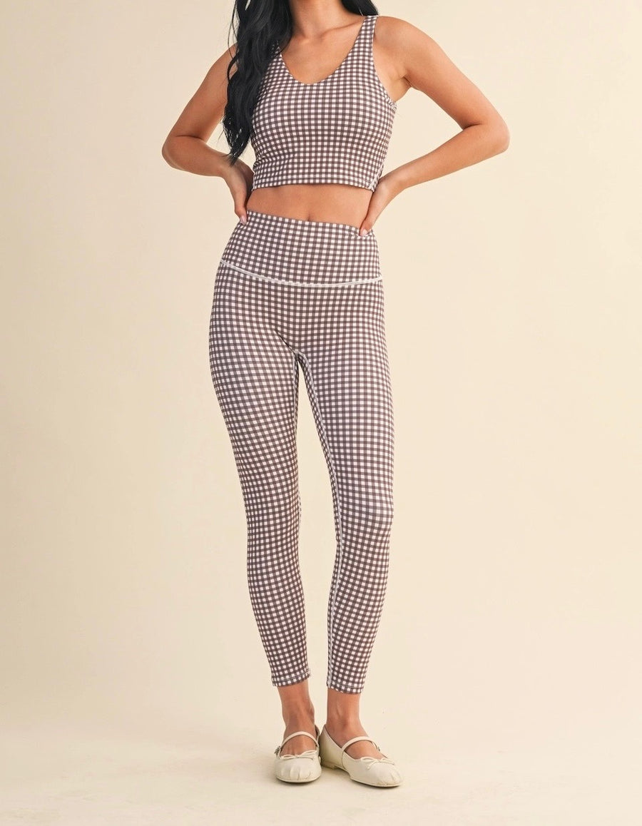 Gingham Cropped Tank Top