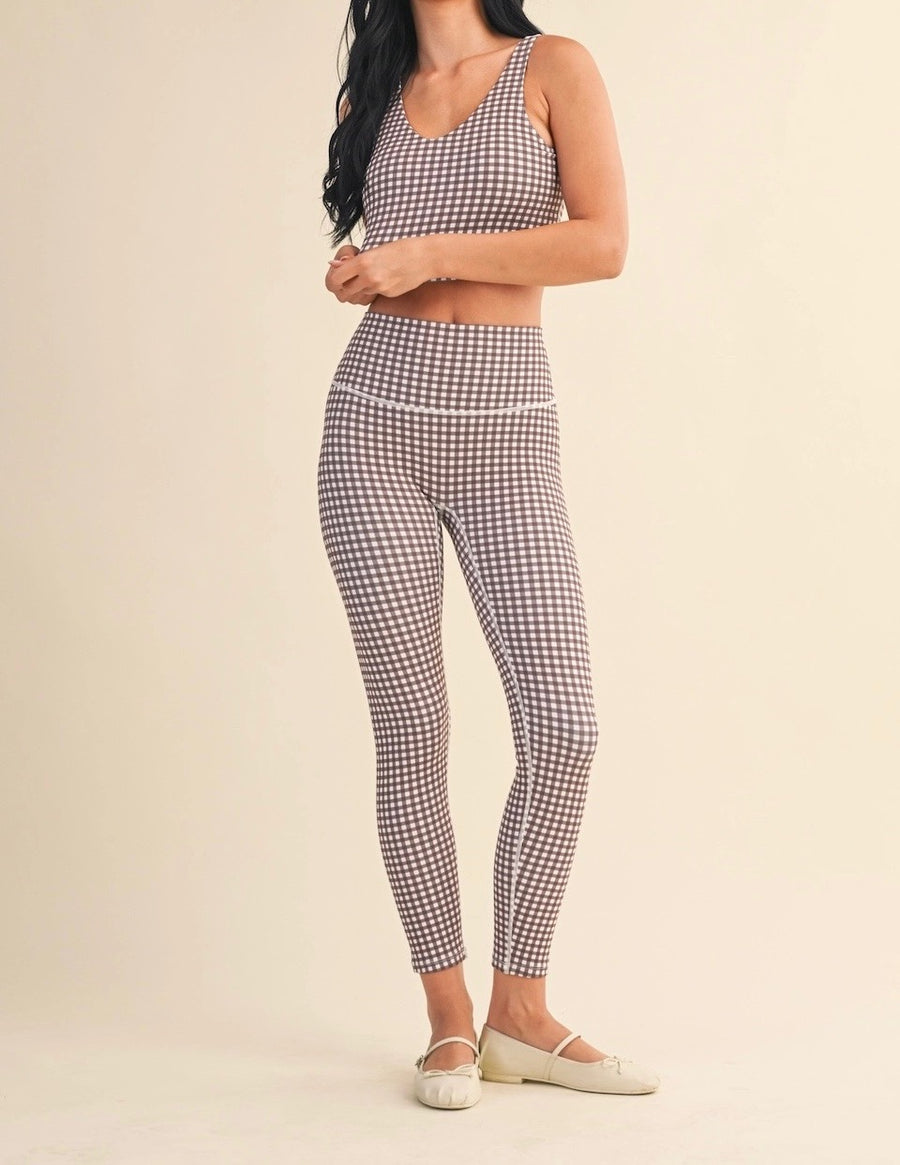 Gingham High-Rise Leggings