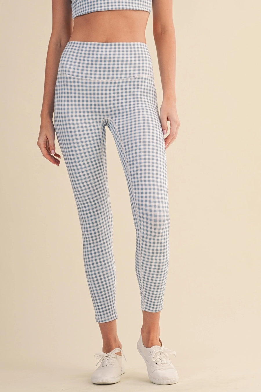 Gingham High-Rise Leggings