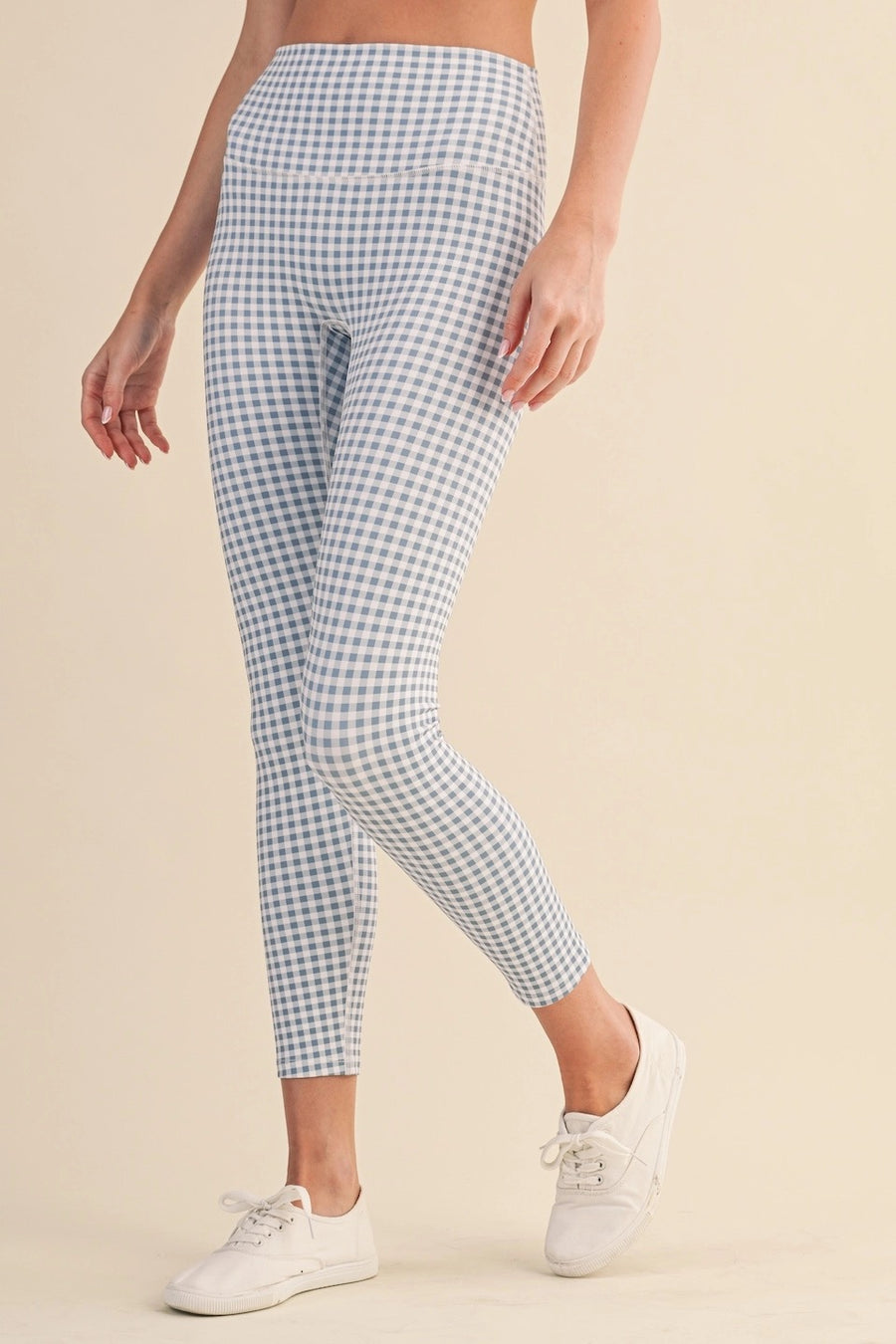 Gingham High-Rise Leggings