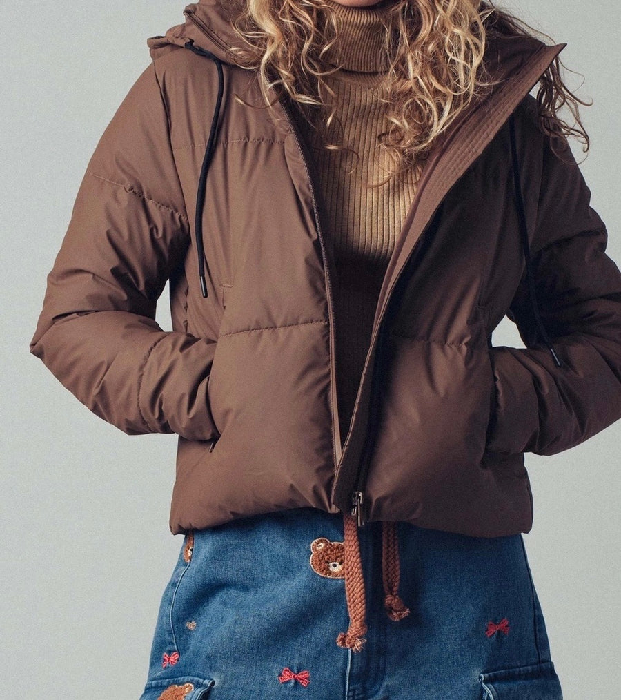 RESTOCK :: Cozy Drawstring Hooded Puffer Jacket
