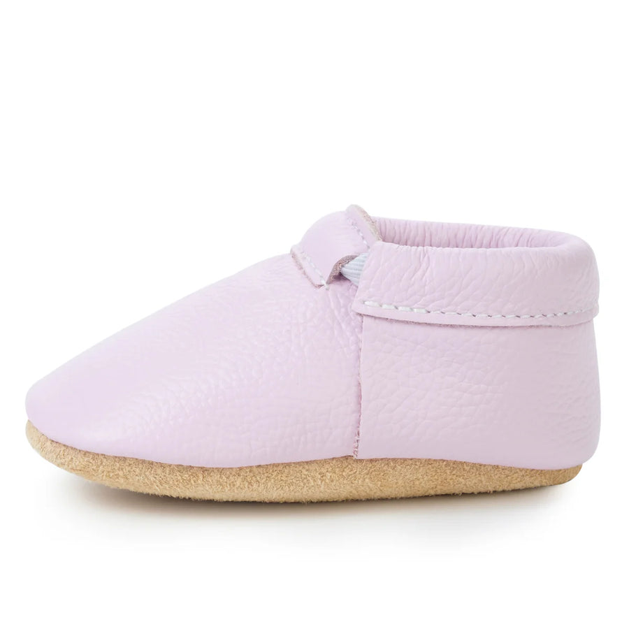 Fringeless Baby Moccassins - Lilac