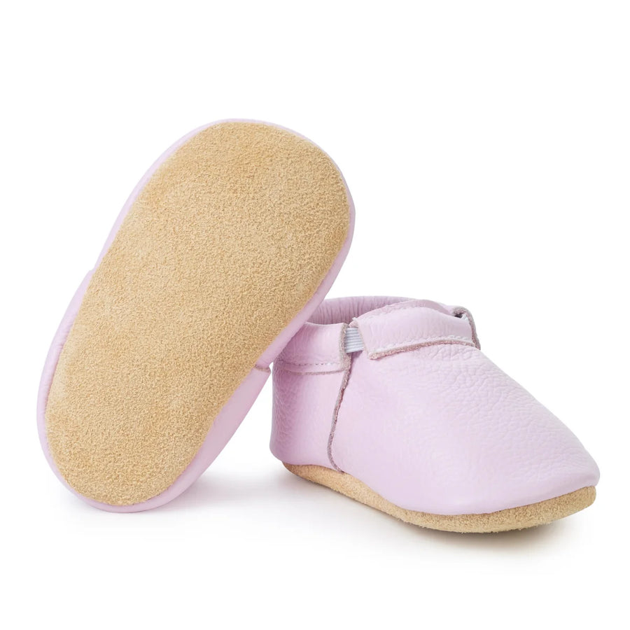 Fringeless Baby Moccassins - Lilac