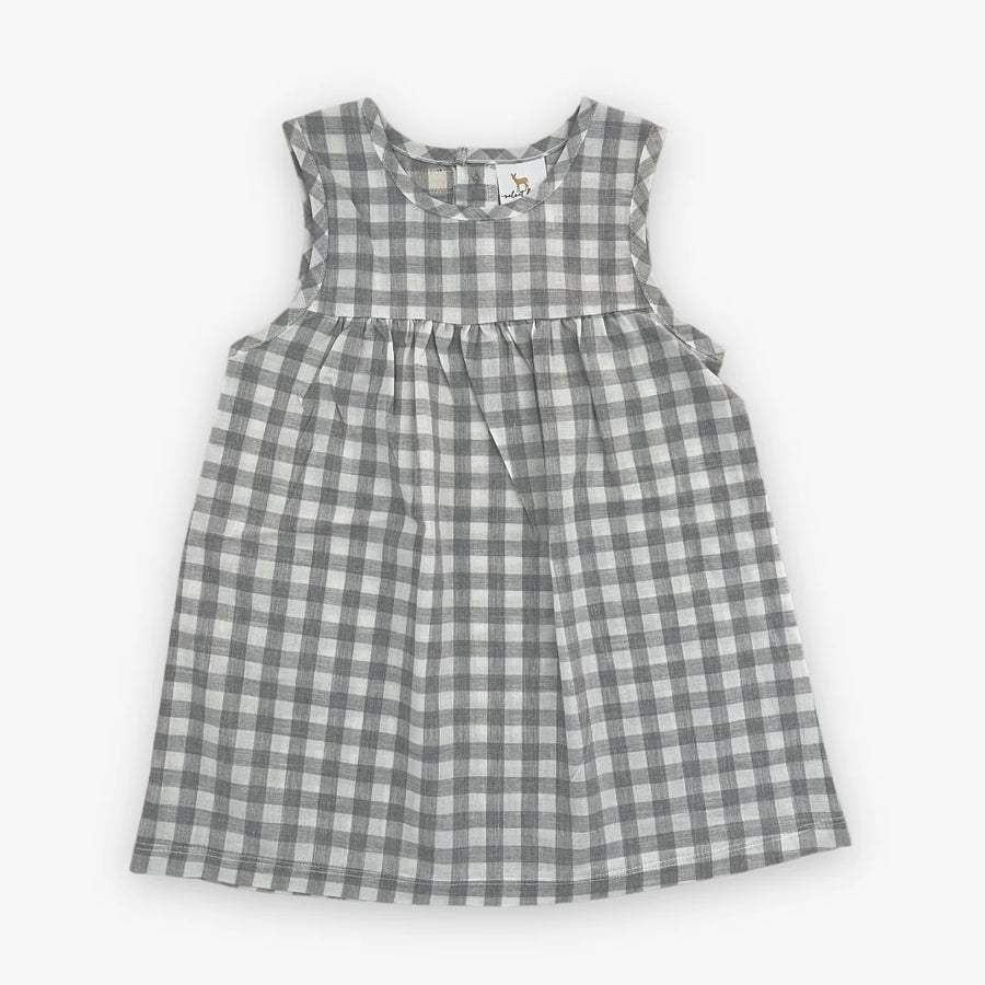 Gray Gingham Willow Dress Set