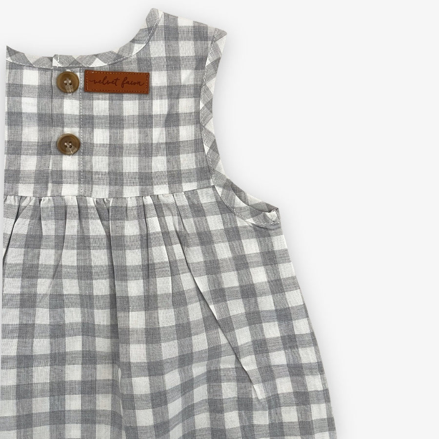 Gray Gingham Willow Dress Set