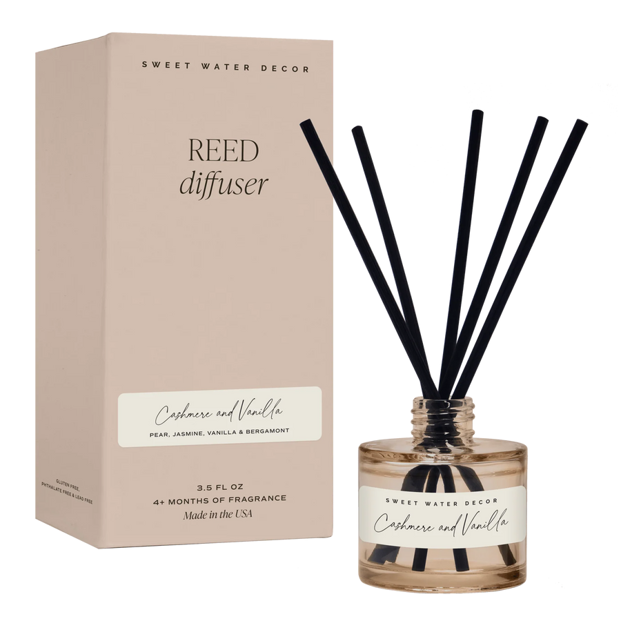 Cashmere & Vanilla 4oz Sandstone Reed Diffuser Jar