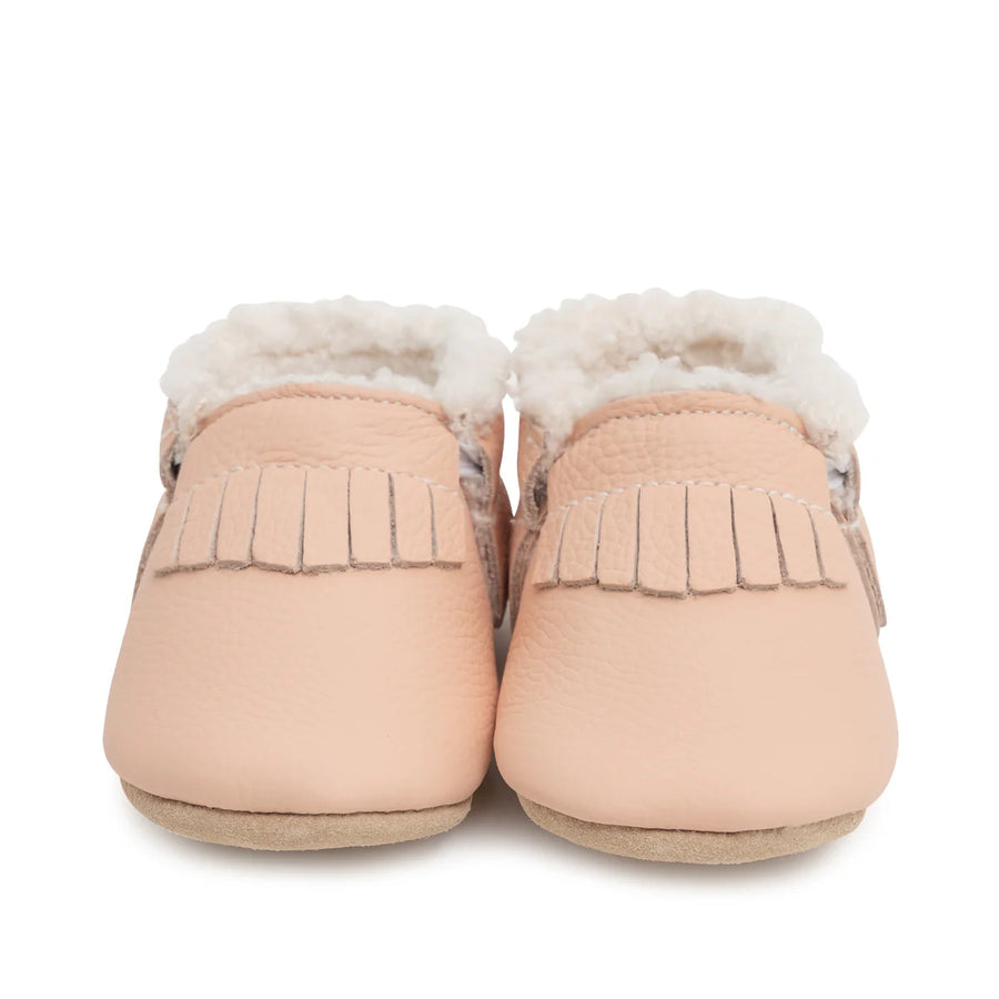 Sherpa Fringe Moccasins