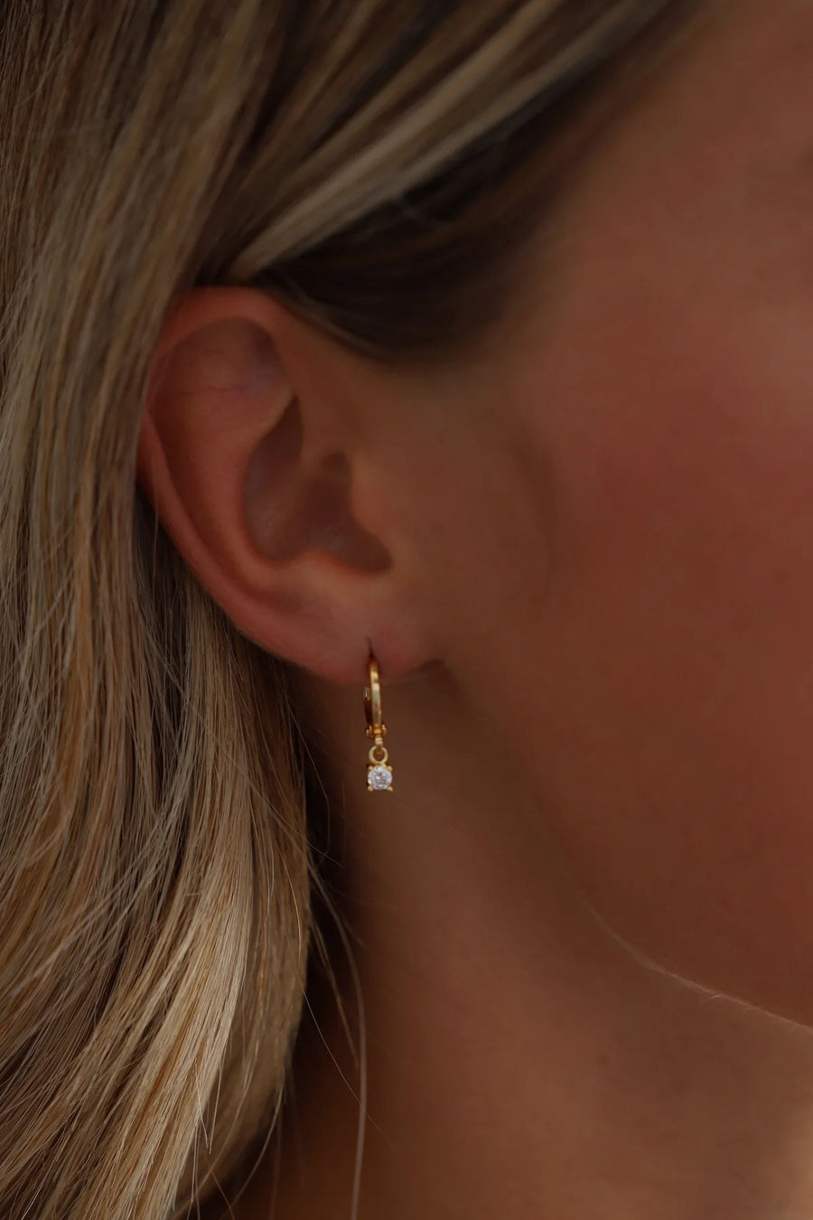 Mini CZ Drop Earrings