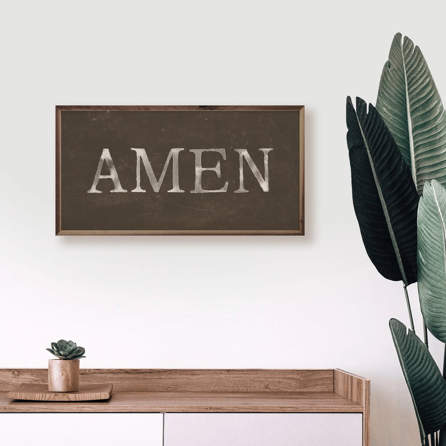 Amen Wood Sign