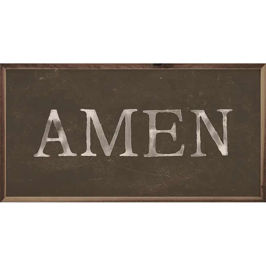 Amen Wood Sign