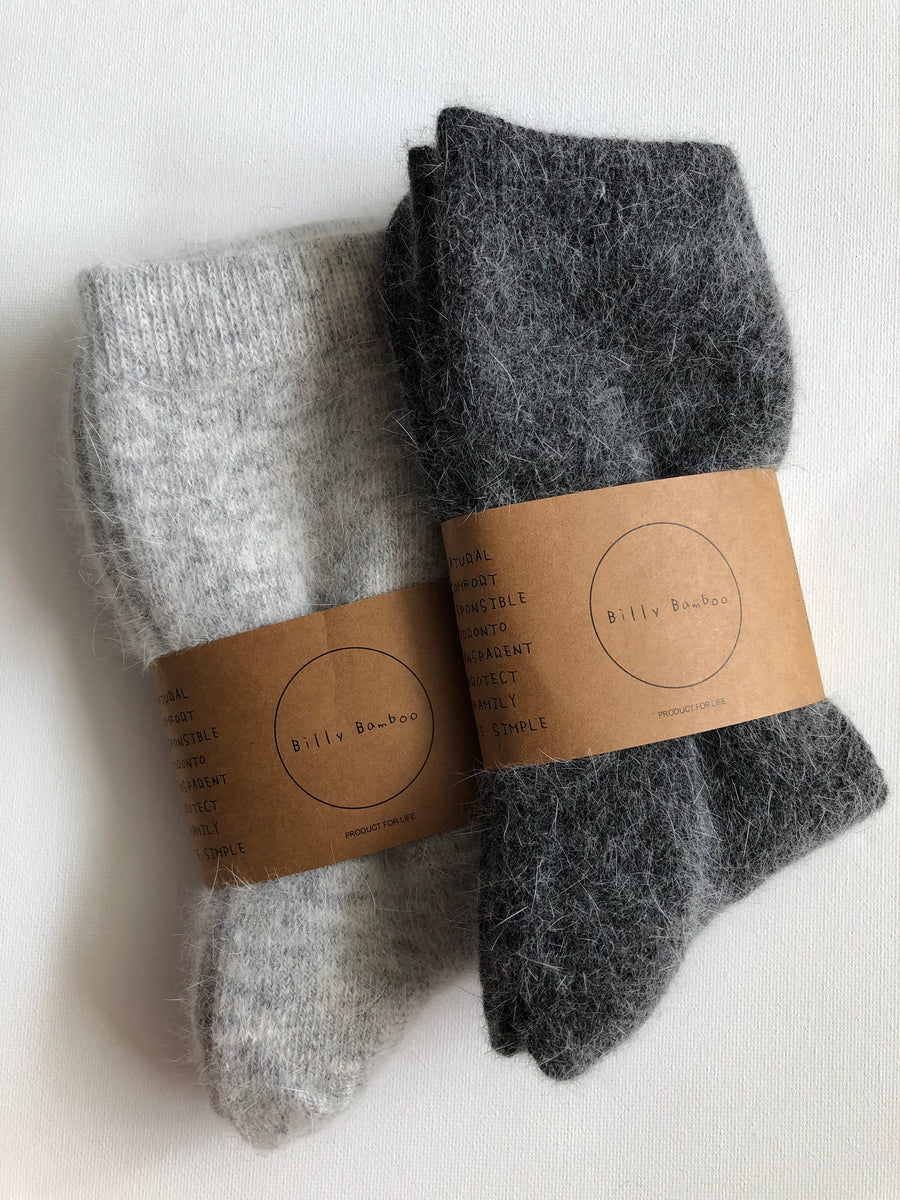 Fluffy Angora Socks