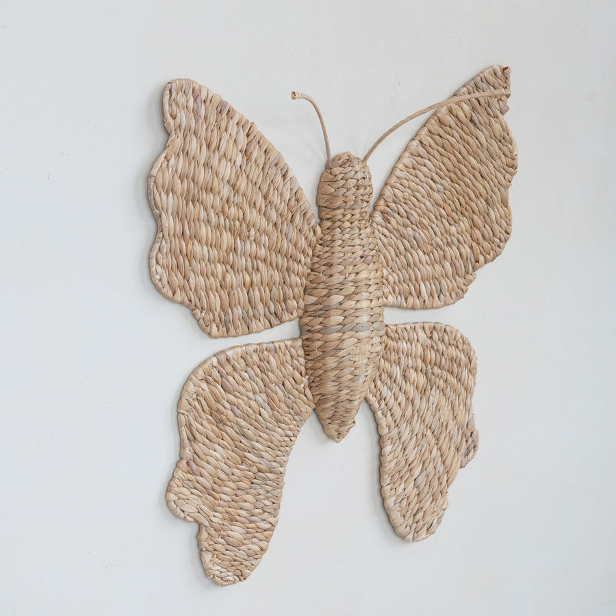 Hand Woven Hyacinth Butterfly Wall Decor