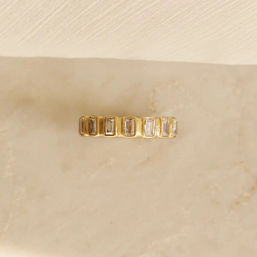 Baguette Eternity Band Ring - Gold
