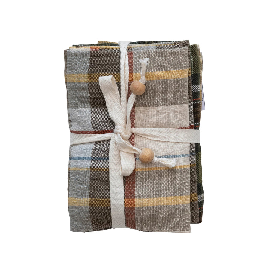 Plaid Cotton Tea Towel Set