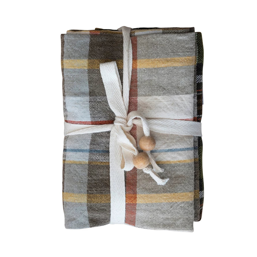 Plaid Cotton Tea Towel Set