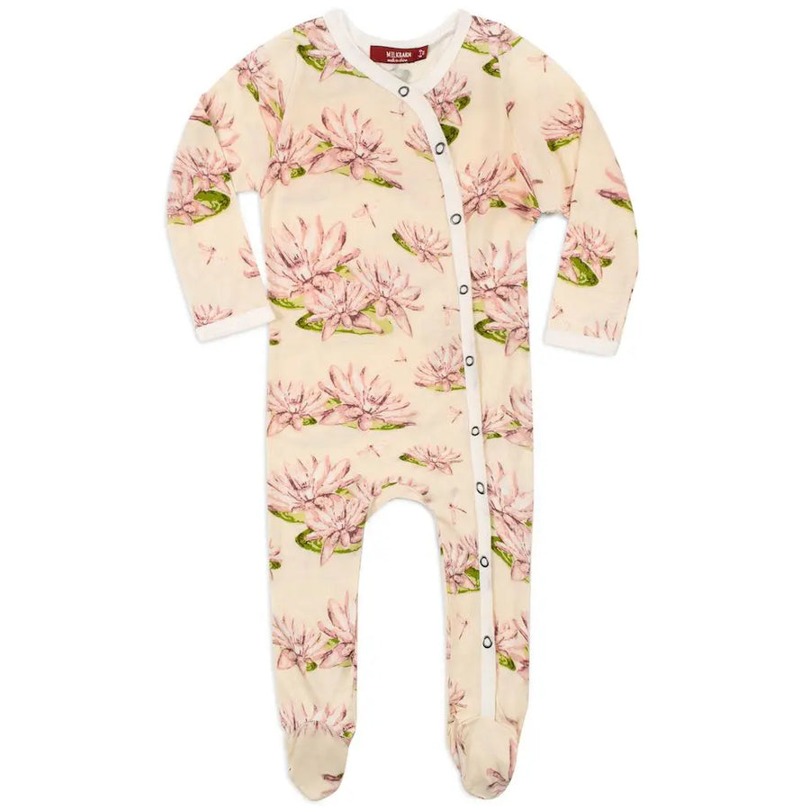Water Lily Bamboo Snap Footed Romper