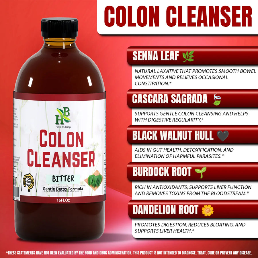 Colon Cleanser Bitter - 16oz Gentle Colon Cleansing Formula