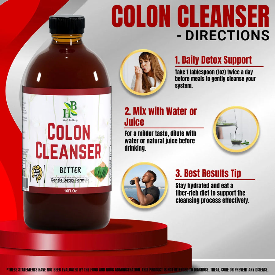 Colon Cleanser Bitter - 16oz Gentle Colon Cleansing Formula