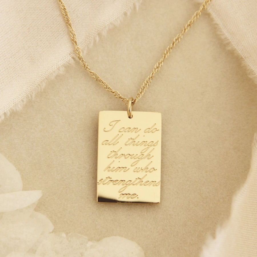 Philippians 4:13 Necklace, I Can Do All Things Through Him Who Strengthen Me