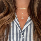 PAVE CROSS NECKLACE