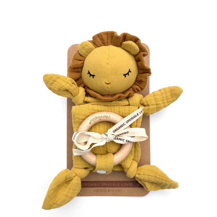 Organic Lion Lovey Security Blanket