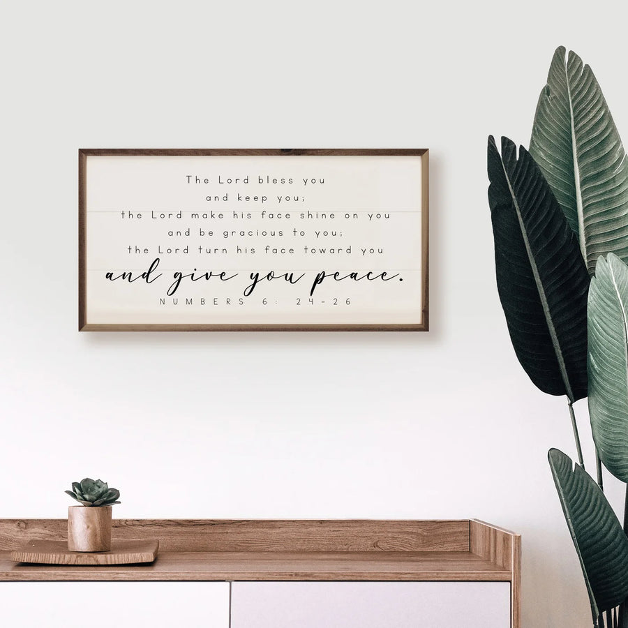 and give you peace Wood Sign