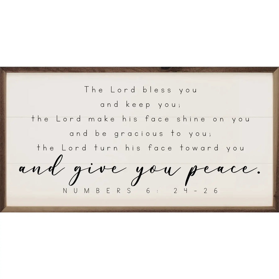 and give you peace Wood Sign