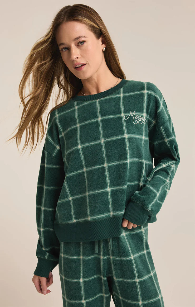 Plaid Long Sleeve Top