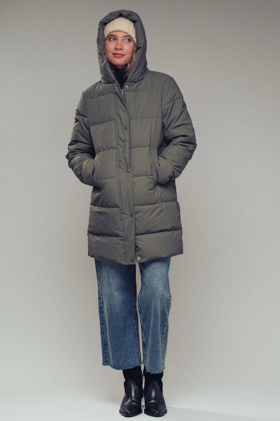 Hooded Longline Puffer Coat