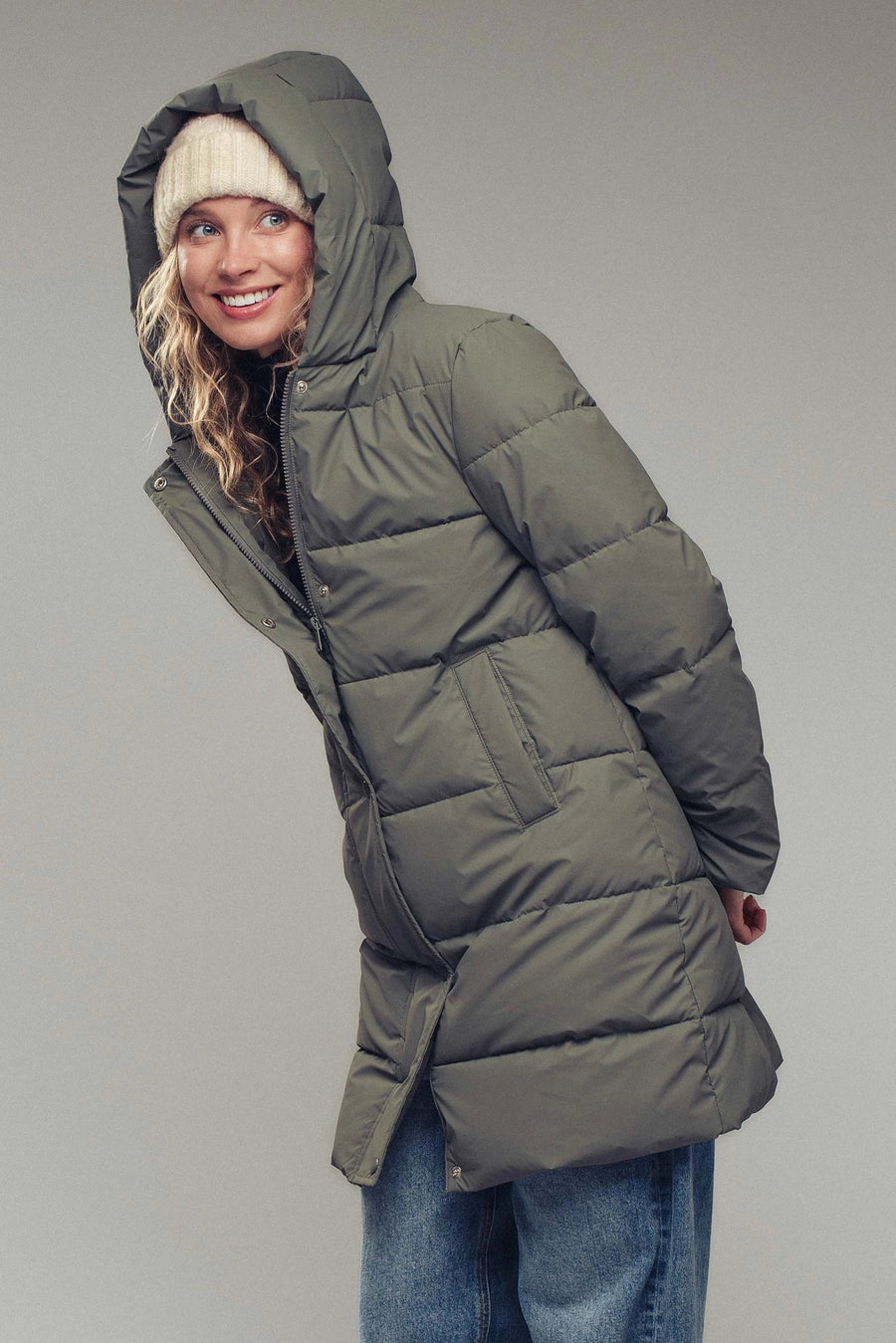 Hooded Longline Puffer Coat