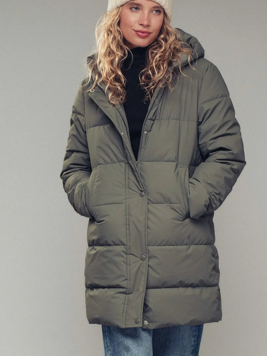 Hooded Longline Puffer Coat
