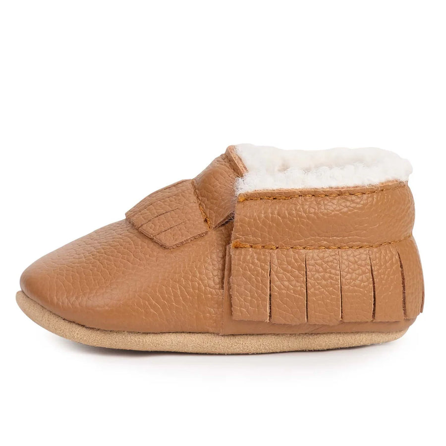 Sherpa Fringe Moccasins