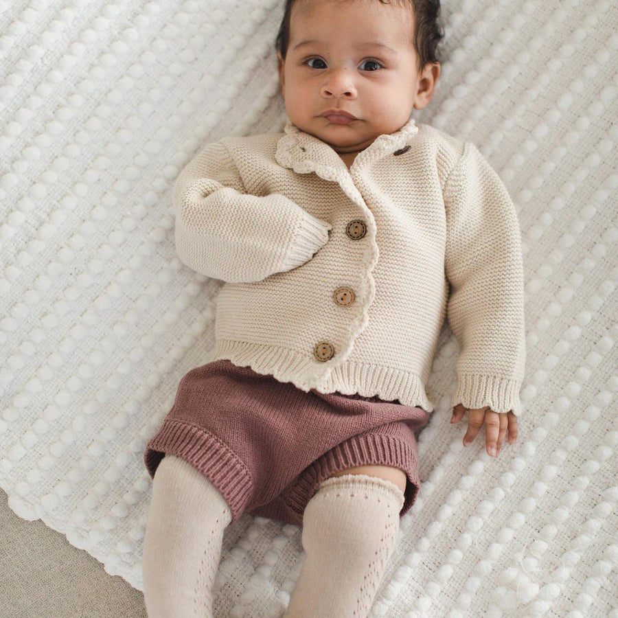 SOPHIA COTTON KNIT BUTTON CARDIGAN