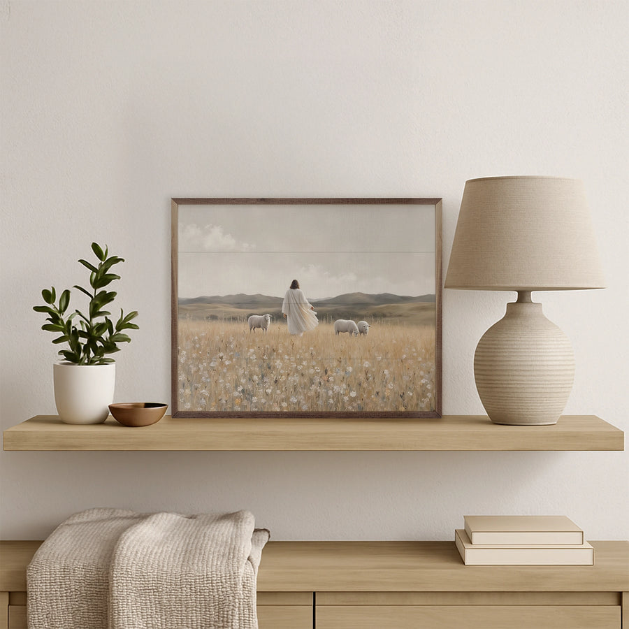 Jesus in the Spring Wood Sign