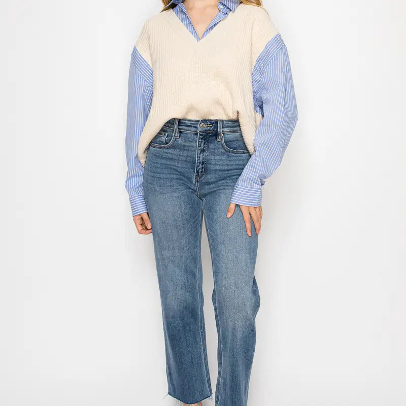 Eco High Rise Straight Leg Jeans