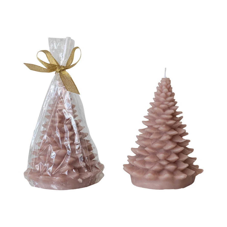 Tree Shaped Candle- Khaki