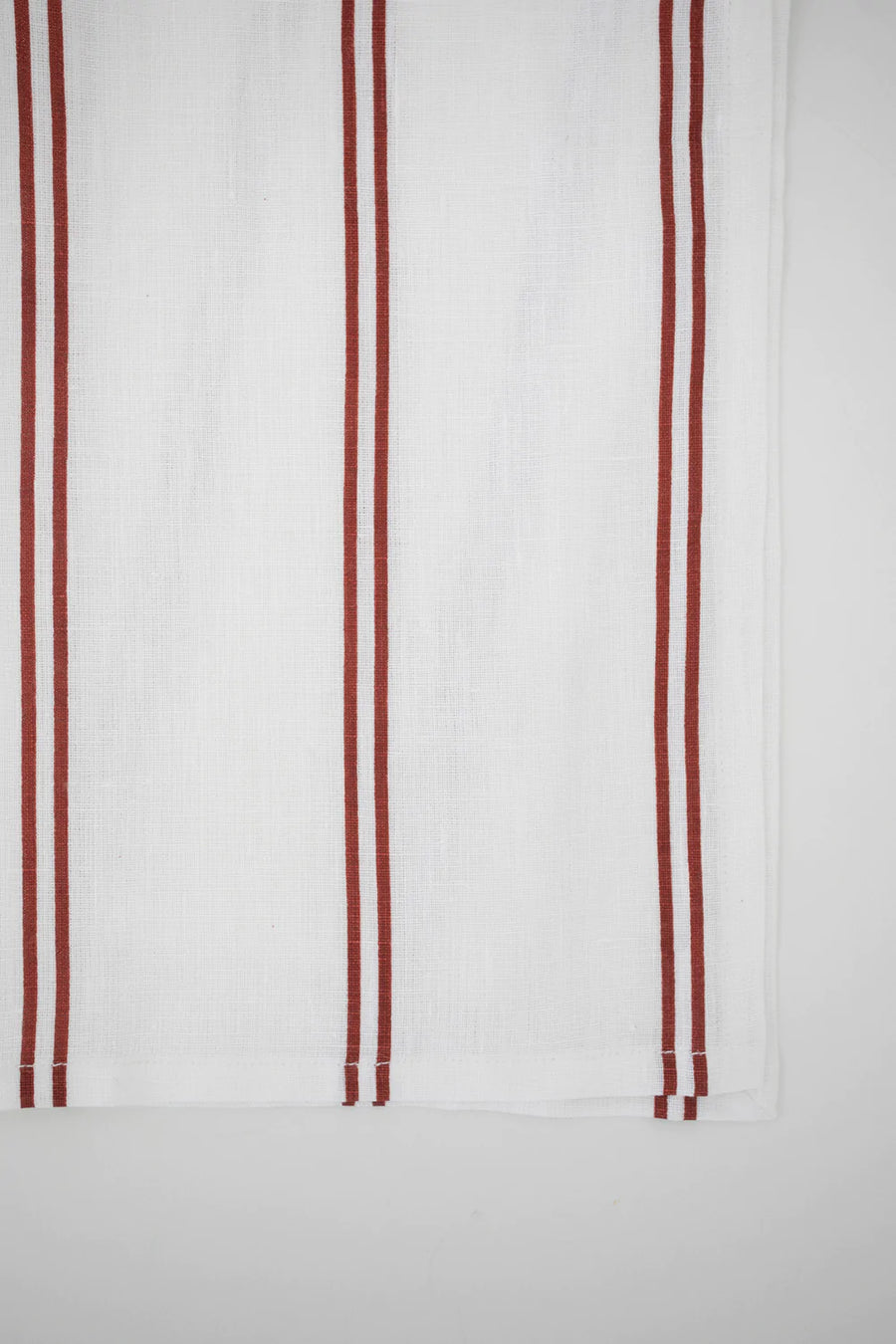Red Flour Sack Stripe Tea Towel